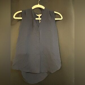 Rebecca Taylor Midnight Blue Sleeveless Blouse